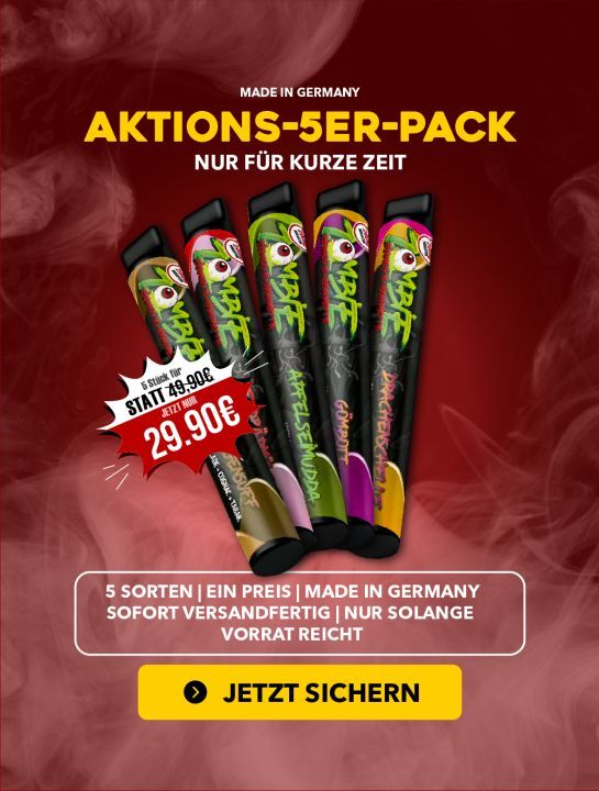 Zombie - Einweg E-Zigaretten Bundle 5er Sparpack 20mg