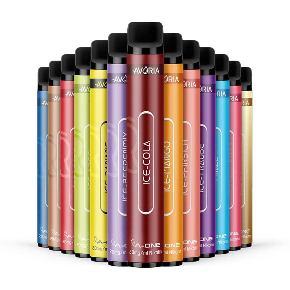 avoria e zigarette A-One 600 Einweg E-Zigaretten Bundle – 5er Set für intensiven Genuss