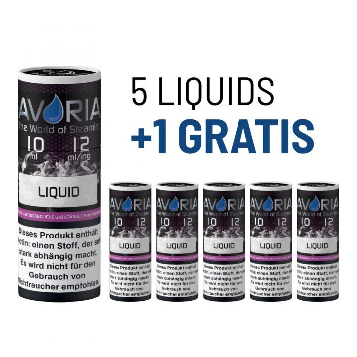 5x10ml Liquid-Bundle + 1 Gratis Liquid - 12mg