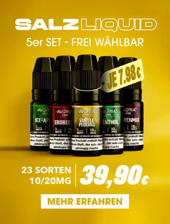 Avoria - Nikotinsalz Liquid Bundle 5er Sparpack