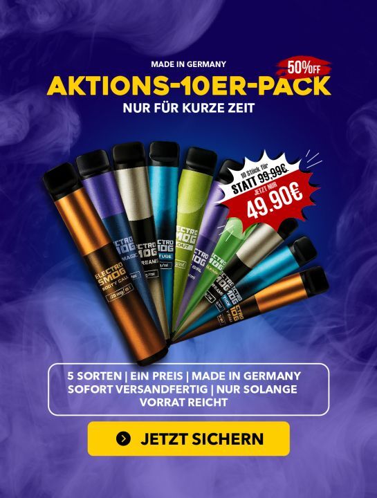 FLER Electro Smog – 10er Einweg E-Zigaretten Sparpack