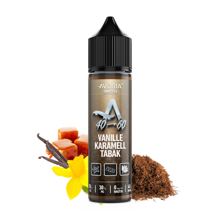 Avoria - Vanille - Karamell - Tabak Shortfill Liquid 40ml