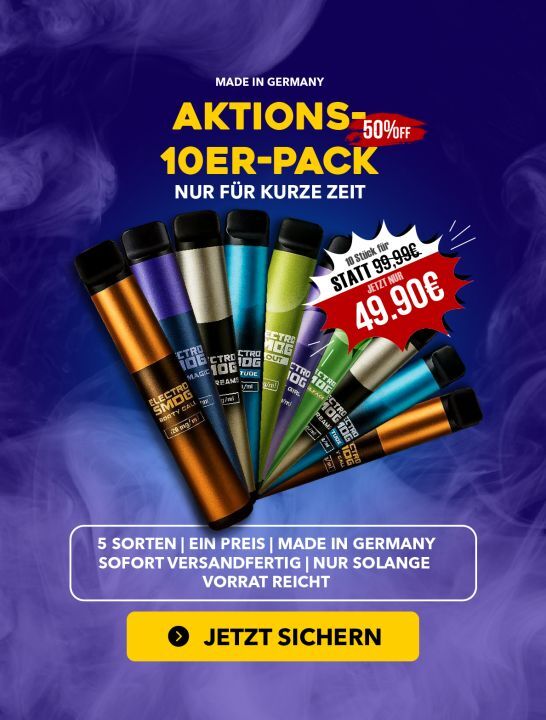 FLER Electro Smog – 10er Einweg E-Zigaretten Sparpack