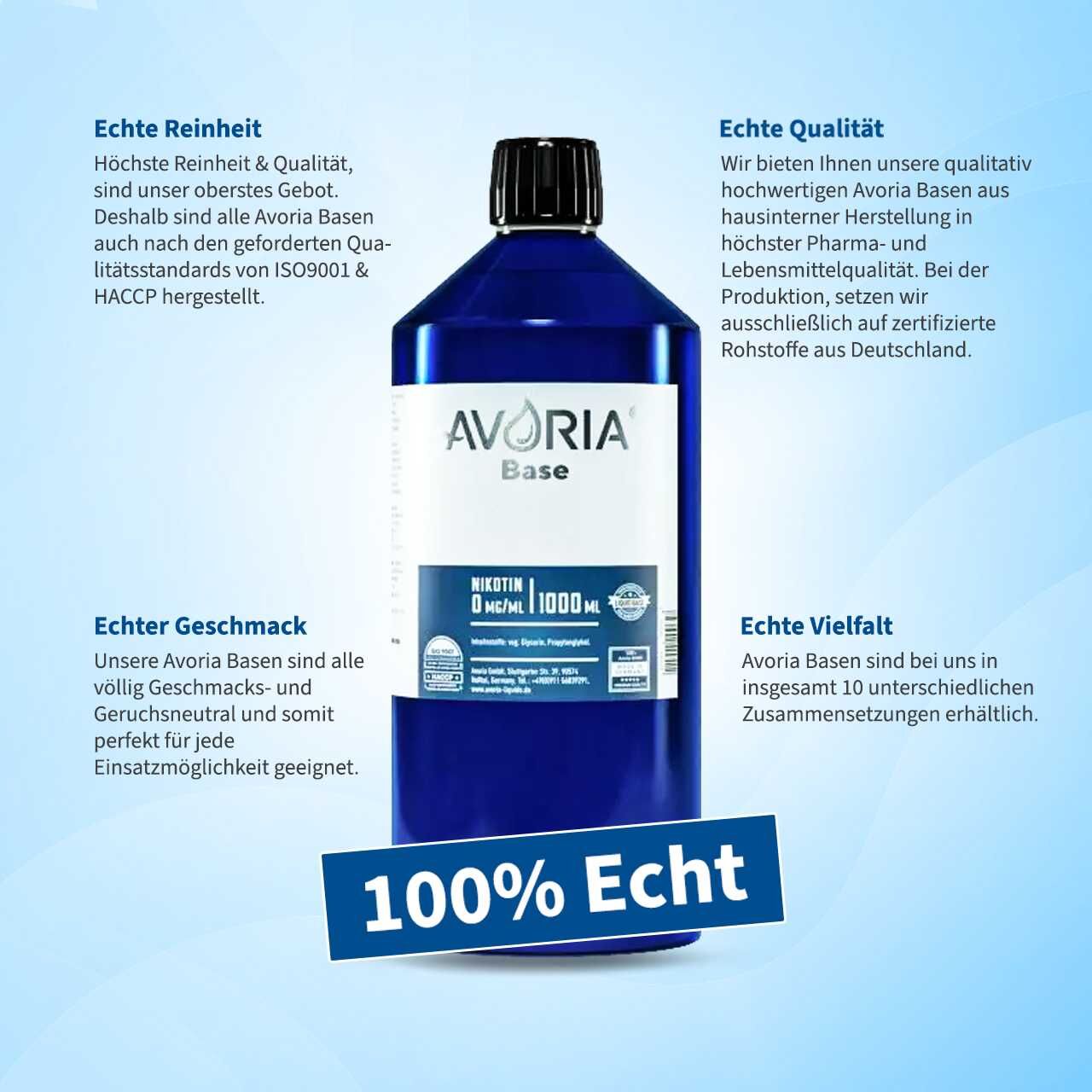 e-zigarette base 1 liter 70/30 Avoria - Liquid Basis VPG 70-30 (100ml)